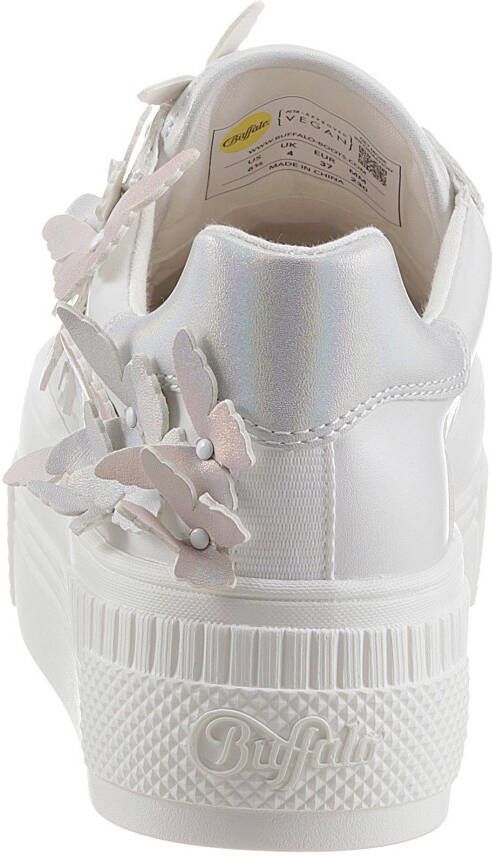 Buffalo Plateausneakers PAIRED BUTTERFLIES met luxueuze vlinders gegarneerd