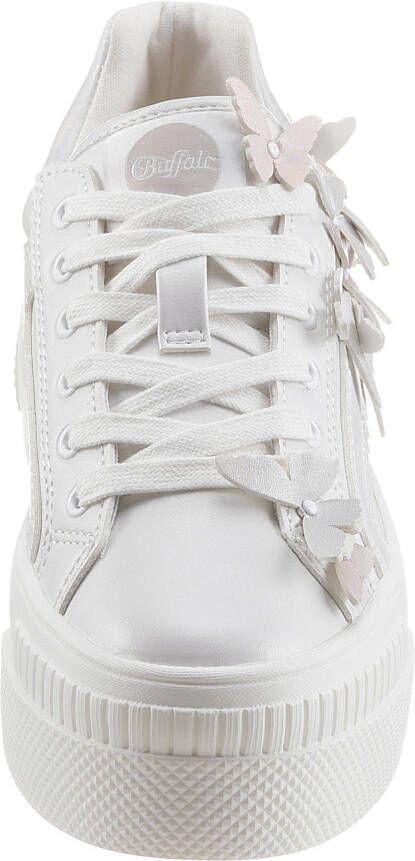 Buffalo Plateausneakers PAIRED BUTTERFLIES met luxueuze vlinders gegarneerd