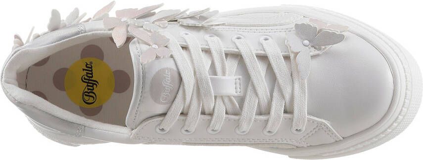 Buffalo Plateausneakers PAIRED BUTTERFLIES met luxueuze vlinders gegarneerd