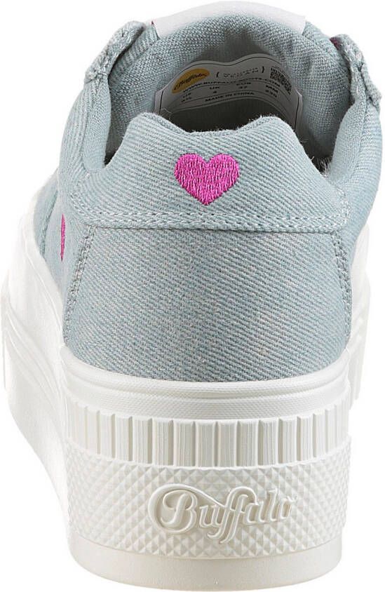 Buffalo Plateausneakers PAIRED HEART veterschoen lage schoen vrijetijdsschoen met hart-borduursel