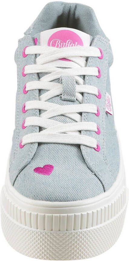 Buffalo Plateausneakers PAIRED HEART veterschoen lage schoen vrijetijdsschoen met hart-borduursel