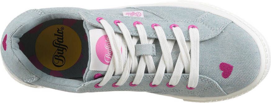 Buffalo Plateausneakers PAIRED HEART veterschoen lage schoen vrijetijdsschoen met hart-borduursel