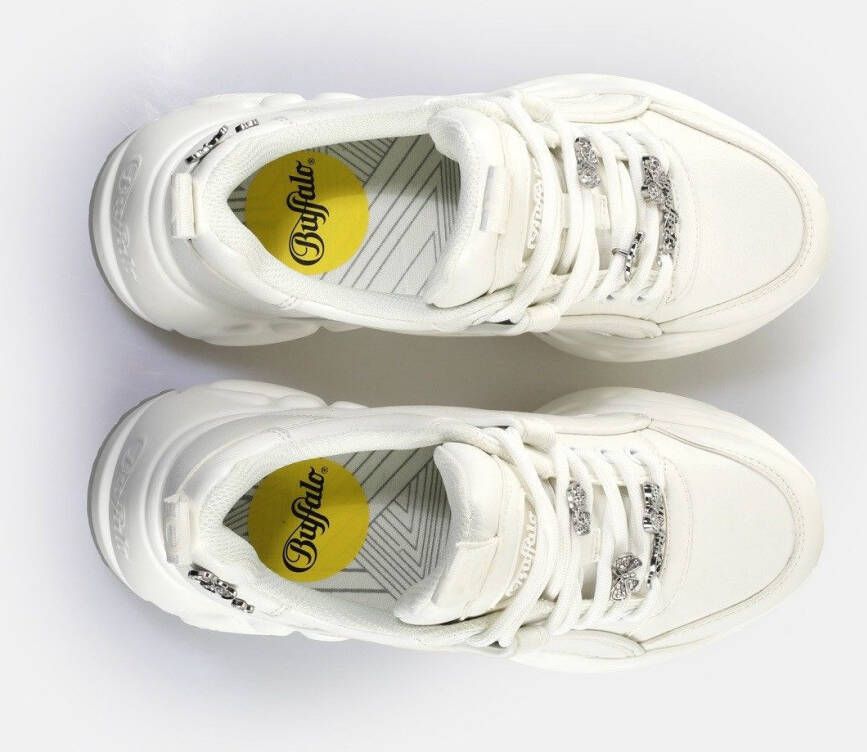 Buffalo Sneakers BINARY ICE 3.0 vrijetijdsschoen chunky sneaker veterschoen met sieraandelen