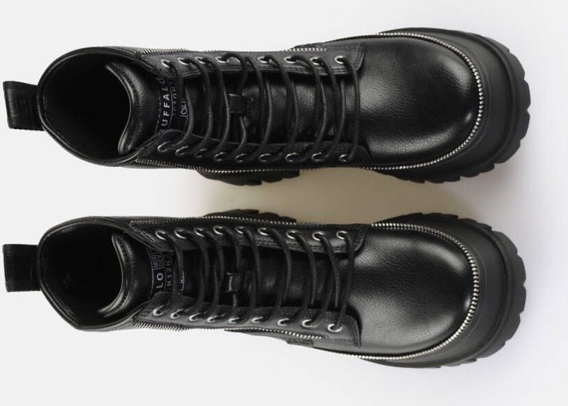 Buffalo Veterschoenen ASPHA RLD ZIP veterschoenen chunky laarzen festival laarzen met memory foam