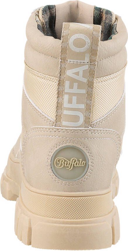 Buffalo Veterschoenen NOVA COM VEGAN enkellaars high top sneaker plateau hak met memory foam