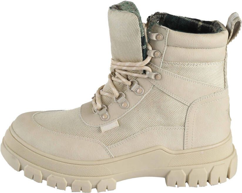 Buffalo Veterschoenen NOVA COM VEGAN enkellaars high top sneaker plateau hak met memory foam
