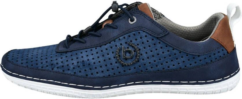 Bugatti Slip-on sneakers vrijetijdsschoen lage schoen slipper met gaatjespatroon