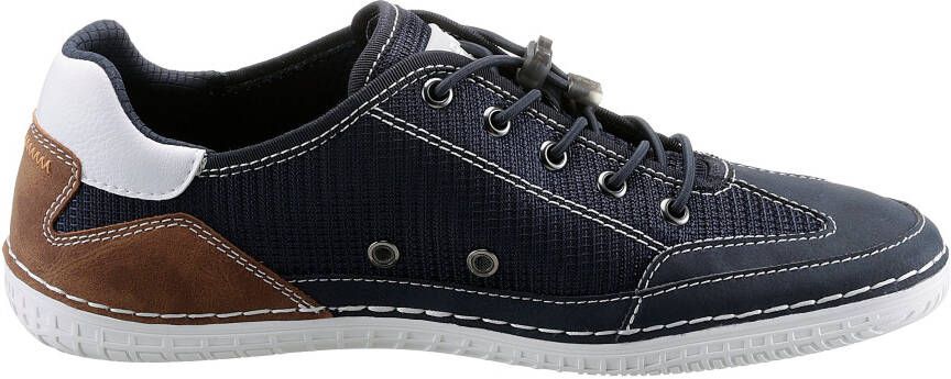 Bugatti Slip-on sneakers vrijetijdsschoen lage schoen instapper met contraststiksels en afwerkingen