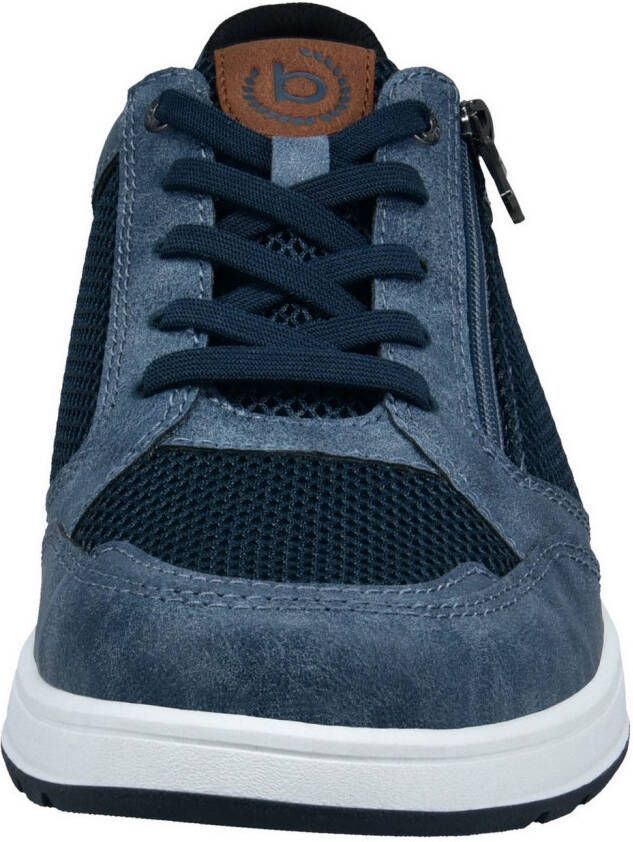 Bugatti Sneakers vrijetijdsschoen lage schoen veterschoen met contrasterende afwerking op de hiel