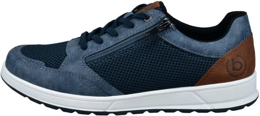 Bugatti Sneakers vrijetijdsschoen lage schoen veterschoen met contrasterende afwerking op de hiel