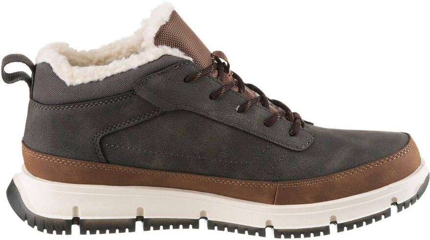 Bugatti Sneakers High top sneaker veterboots met modieuze profielzool warme voering