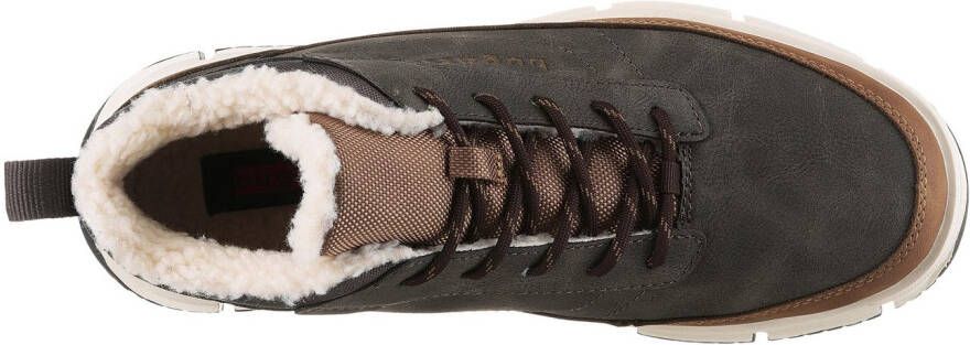 Bugatti Sneakers High top sneaker veterboots met modieuze profielzool warme voering