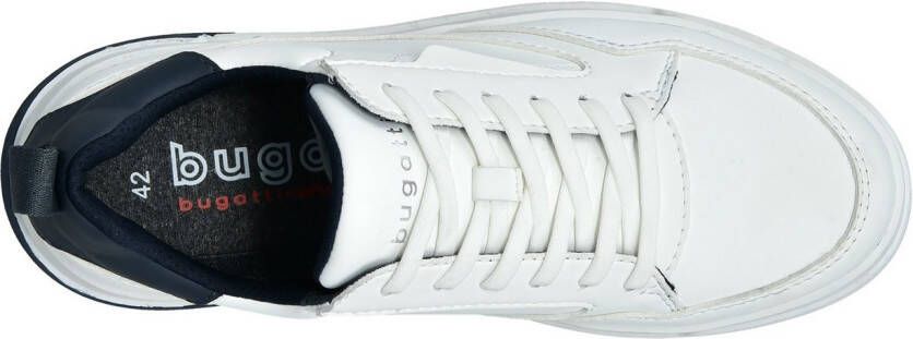 Bugatti Sneakers met sleehak vrijetijdsschoen lage schoen veterschoen met contrastafwerking