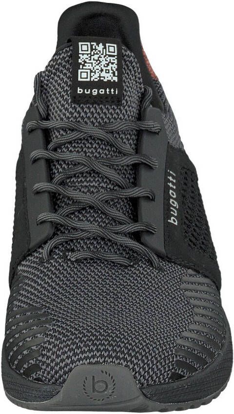 Bugatti Sneakers met sleehak freizeitschoen lage schoen veterschoen met contrastafwerking op de hiel