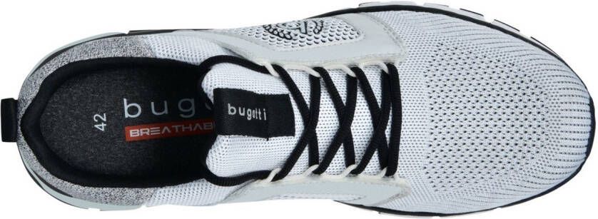 Bugatti Sneakers veterschoenen lage schoen vrijetijdsschoen contrasterende afwerking op de hiel