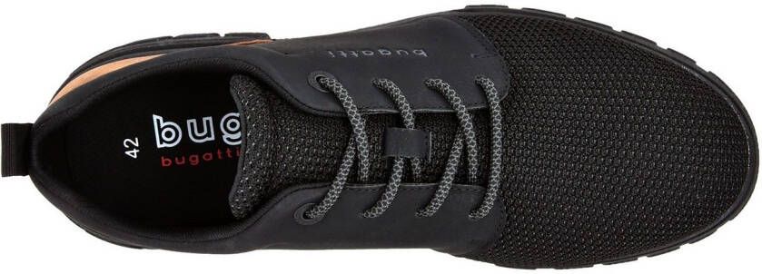 Bugatti Sneakers vrijetijdsschoen lage schoen veterschoen met contrast bies