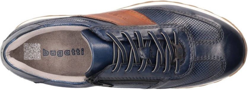 Bugatti Sneakers vrijetijdsschoen lage schoen veterschoen met contrast bies