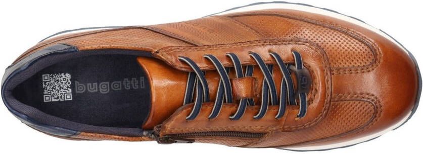 Bugatti Sneakers vrijetijdsschoen lage schoen veterschoen met contrast bies