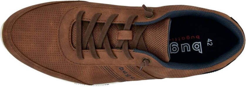 Bugatti Sneakers vrijetijdsschoen lage schoen veterschoen met modieuze perforatie