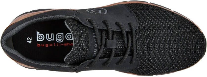 Bugatti Sneakers vrijetijdsschoen veterschoen lage schoen met zijlogo-icoon