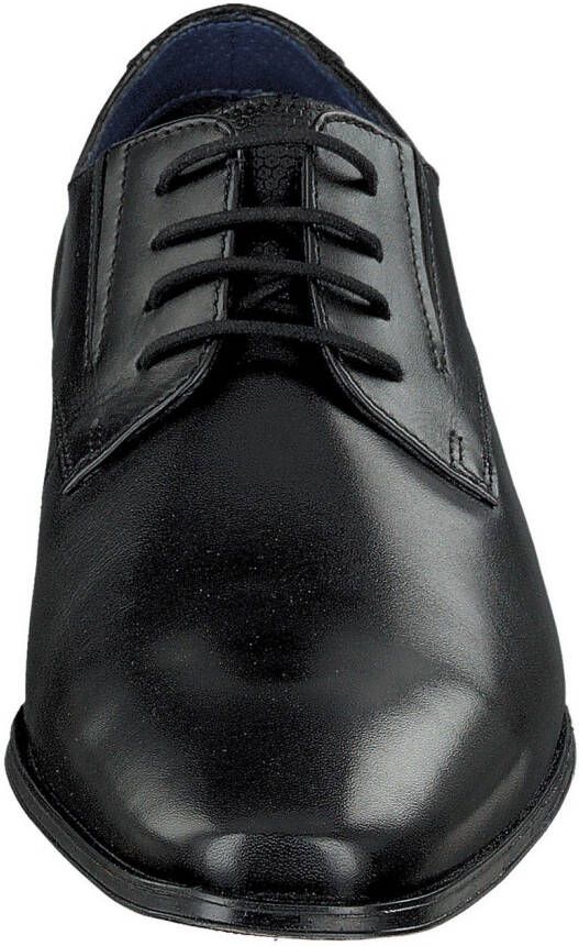 Bugatti Veterschoenen blokhak avondschuh feestdagenschuh met logoprent op de hiel