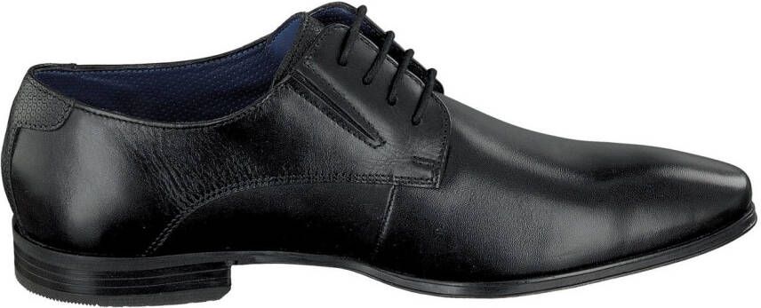 Bugatti Veterschoenen blokhak avondschuh feestdagenschuh met logoprent op de hiel