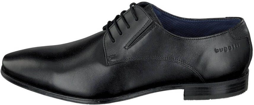 Bugatti Veterschoenen blokhak avondschuh feestdagenschuh met logoprent op de hiel