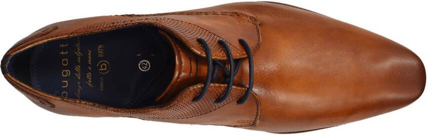 Bugatti Veterschoenen blokhak avondschuh businessschuh in vierkante vorm