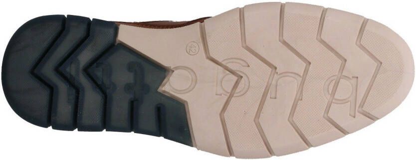 Bugatti Veterschoenen met randnaad breedte g vrijetijdsschoen lage schoen veterschoen