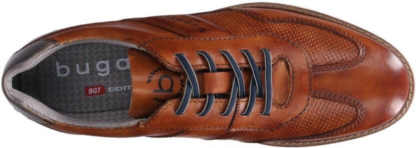 Bugatti Veterschoenen met randnaad breedte g vrijetijdsschoen lage schoen veterschoen