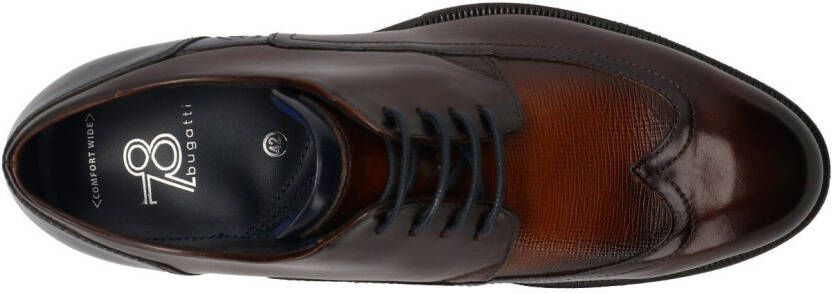 Bugatti Veterschoenen met sierstiksels vrijetijdsschoen lage schoen veterschoen