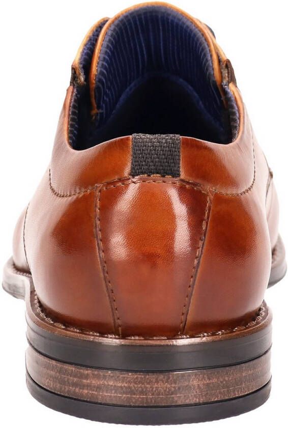 Bugatti Veterschoenen blokhak avondschoen feestelijke schoen business schoen logoprint