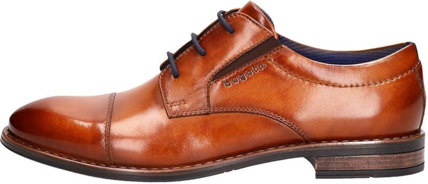Bugatti Veterschoenen blokhak avondschoen feestelijke schoen business schoen logoprint