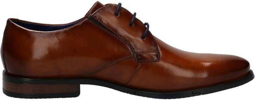 Bugatti Veterschoenen blokhak business schoen avondschoen feestelijke schoen met print