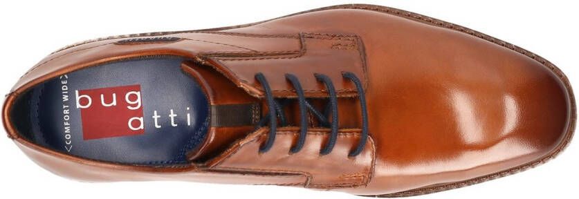 Bugatti Veterschoenen businessschoen avond-schoen met kleine stretchinzetten breedte g
