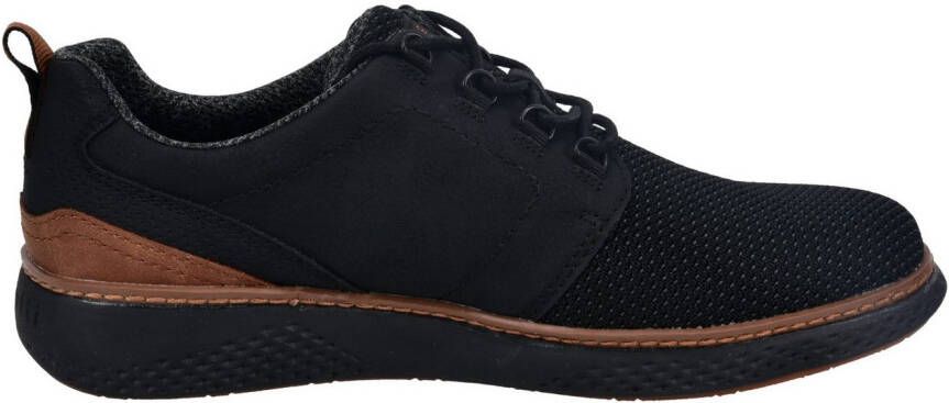 Bugatti Veterschoenen vrijetijdsschoen lage schoen veterschoen met contrasterende afwerking op de hiel