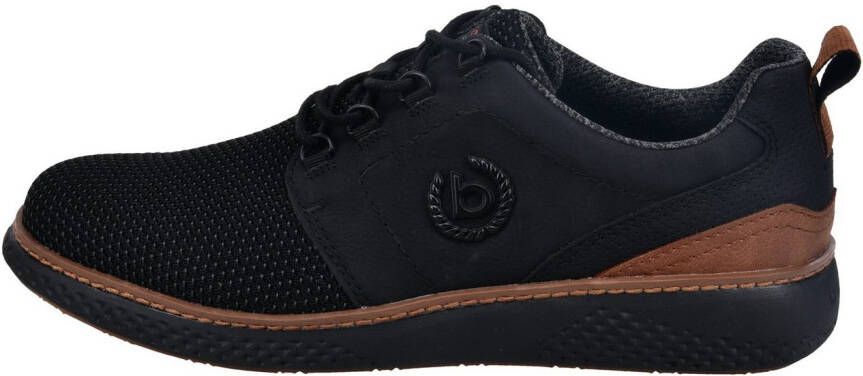 Bugatti Veterschoenen vrijetijdsschoen lage schoen veterschoen met contrasterende afwerking op de hiel