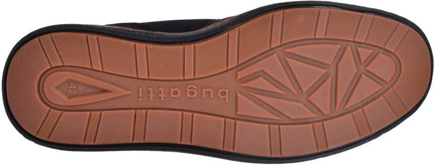 Bugatti Veterschoenen vrijetijdsschoen lage schoen veterschoen met contrasterende afwerking op de hiel