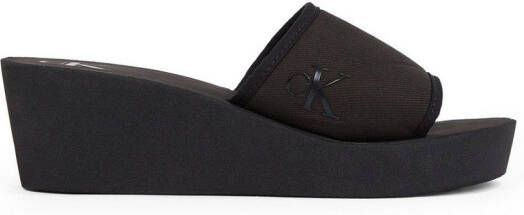 Calvin Klein Badslippers BEACH WEDGE SLIDE CANVAS