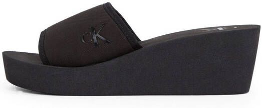 Calvin Klein Badslippers BEACH WEDGE SLIDE CANVAS