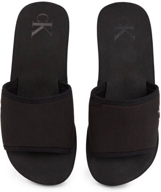 Calvin Klein Badslippers BEACH WEDGE SLIDE CANVAS
