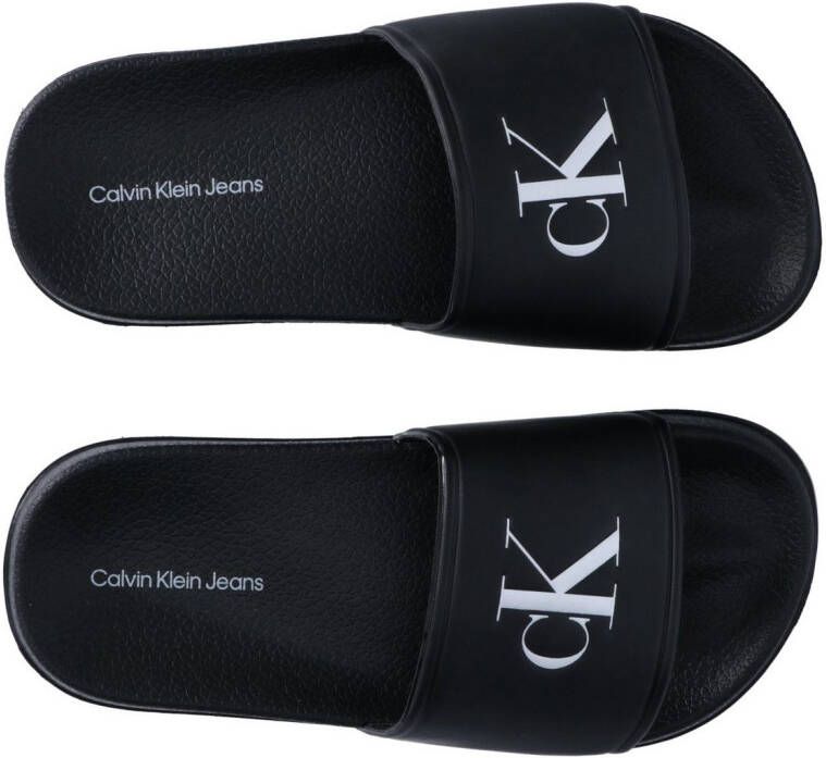 Calvin Klein Badslippers pool slides watersandalen strand-schoen met logo versierd