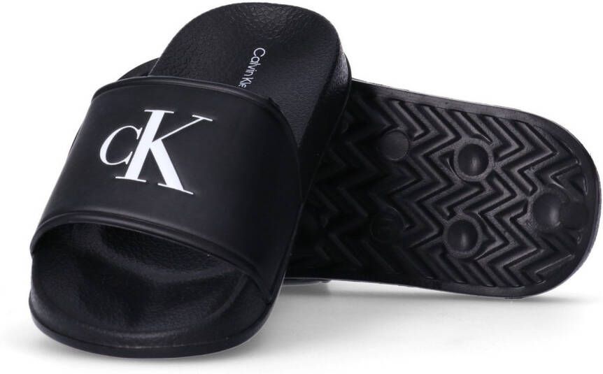 Calvin Klein Badslippers pool slides watersandalen strand-schoen met logo versierd