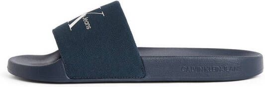 Calvin Klein Badslippers SLIDE MONOGRAM zomerschoen slippers badschoens strandschoen met logo-opschrift