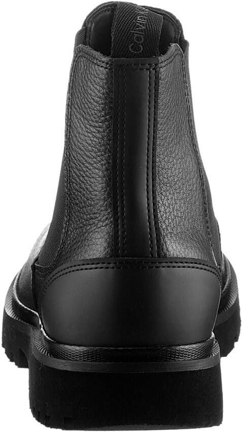 Calvin Klein Chelsea-boots EVA MID CHELSEA BOOT LTH instappers enkellaars met zij-ck-logo en aanhaallus