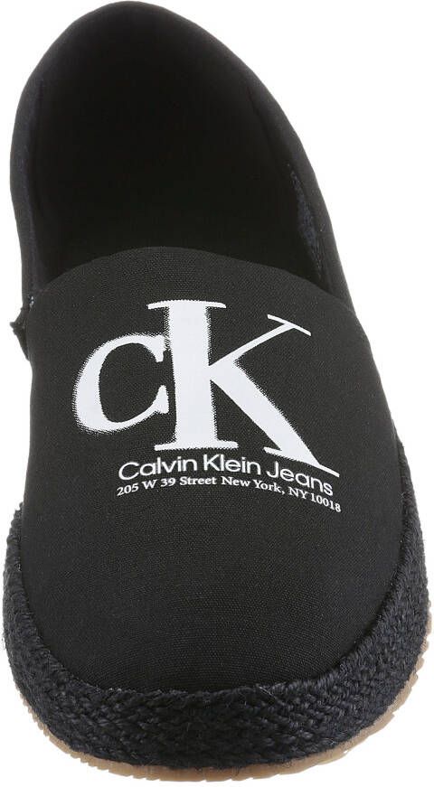 Calvin Klein Espadrilles met raffiabeleg