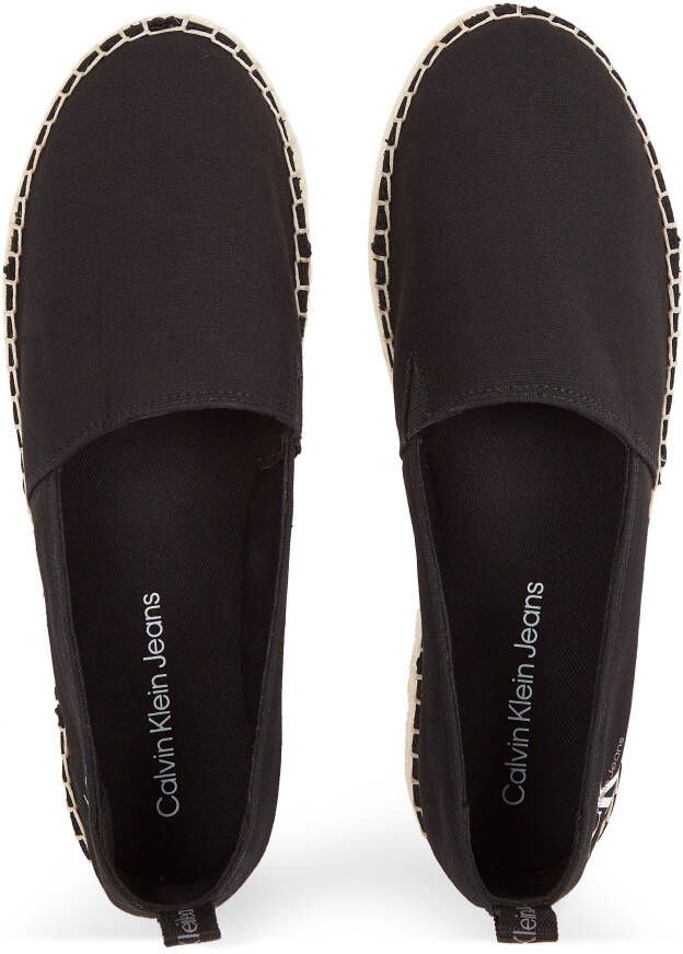 Calvin Klein Espadrilles PLATFORM ESPADRILLE ML BTW Zomerschuh slipper strand schoen met jute plateausole