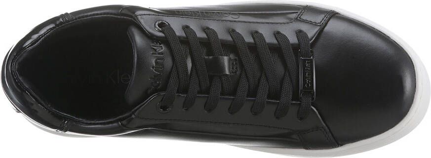 Calvin Klein Plateausneakers LOGO CUPSOLE LACE UP met veel logo-opschriften