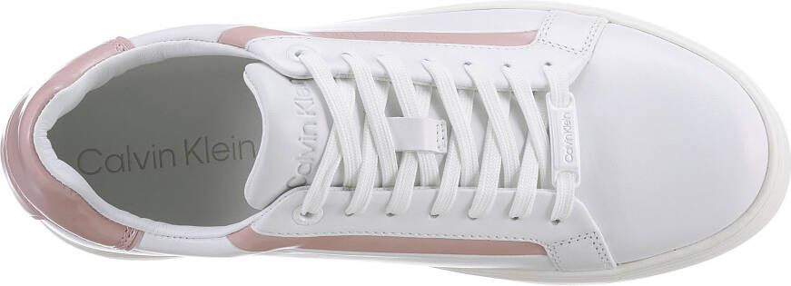 Calvin Klein Plateausneakers LOGO CUPSOLE LACE UP met veel logo-opschriften