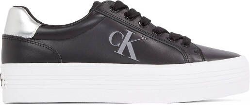 Calvin Klein Plateausneakers BOLD VULC FLATF LACEUP LTH lage schoen freizeitsneaker veterschoen met stijlvolle plateauzool